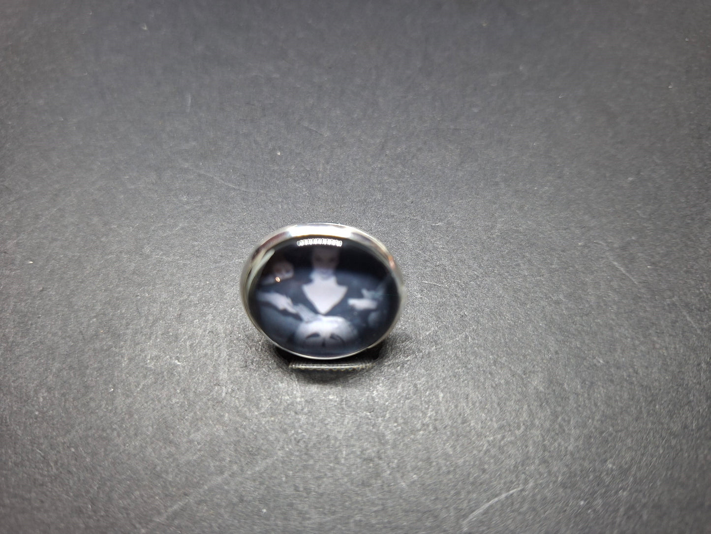 Goth Gothic Witchy Psychobilly Alternative horror inspired "Vampira" fully adjustable ring