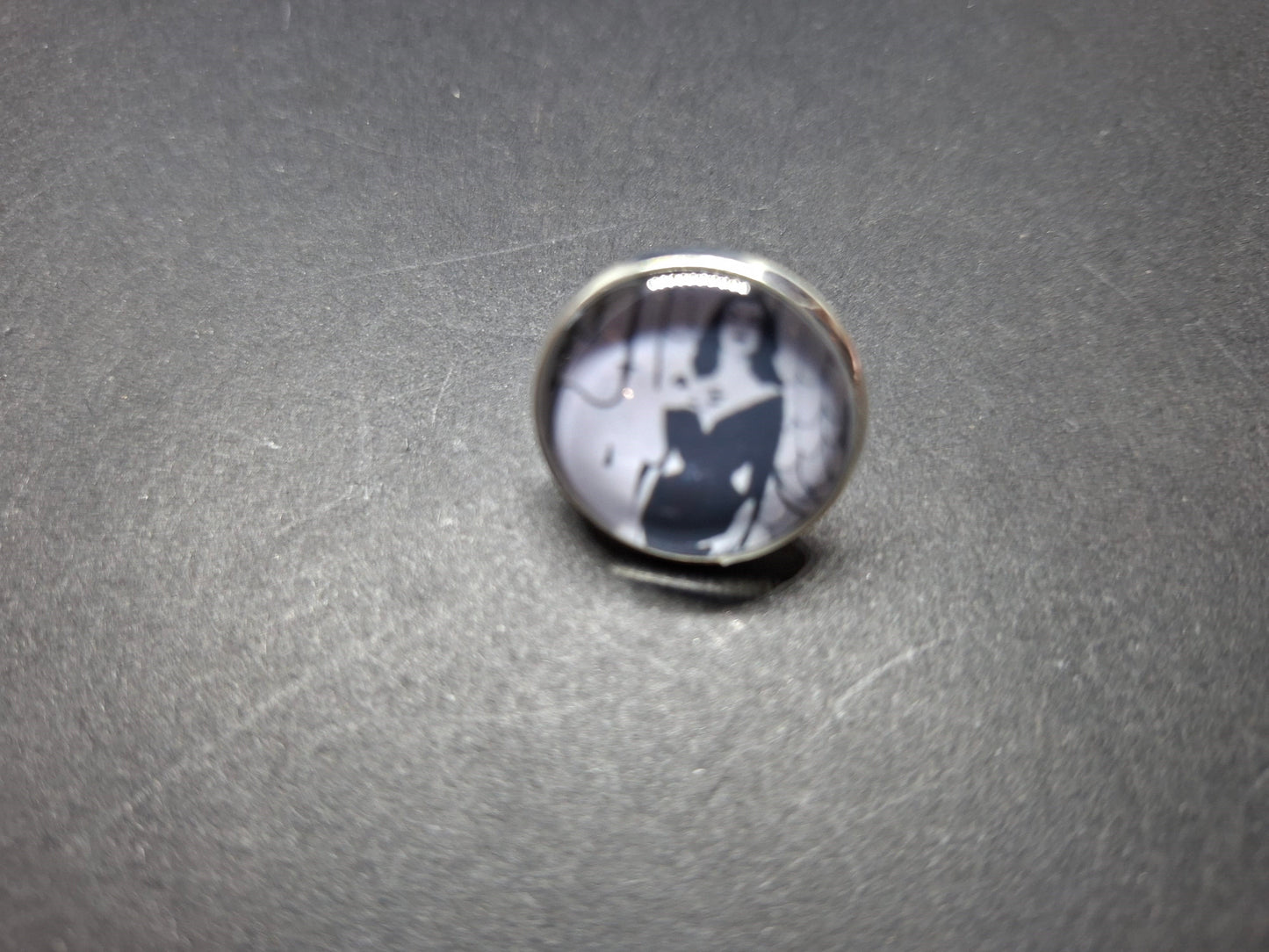 Goth Gothic Witchy Psychobilly Alternative horror inspired "Vampira" fully adjustable ring