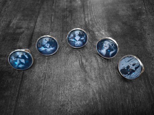 Goth Gothic Witchy Psychobilly Alternative horror inspired "Vampira" fully adjustable ring