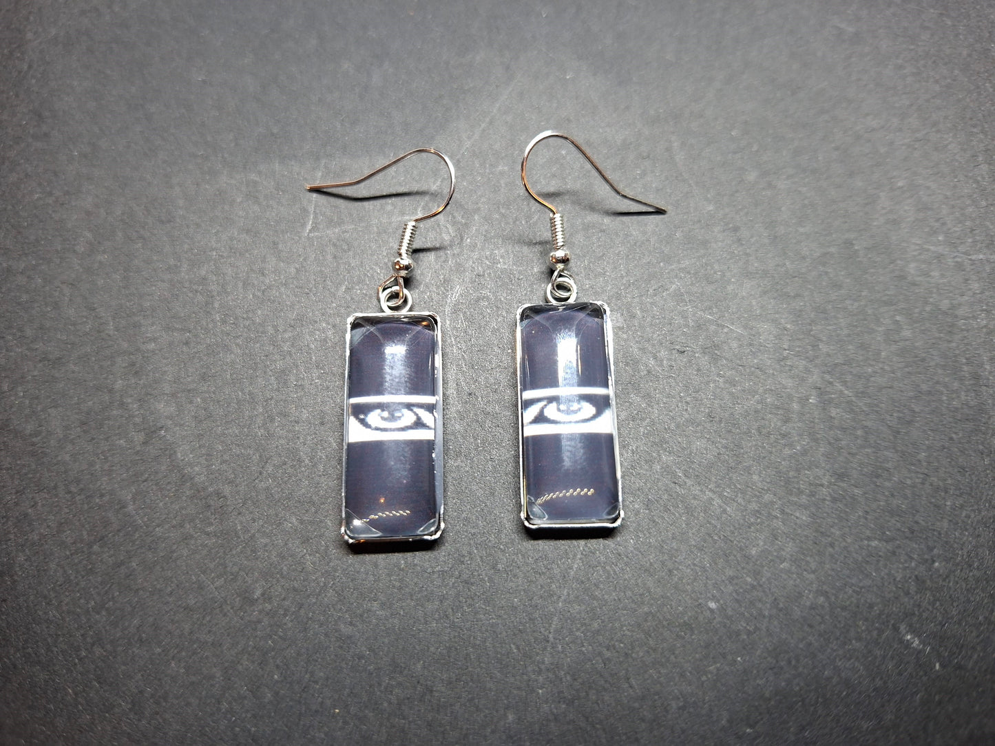 Siouxsie And the Banshees Inspired Stainless Steel rectangle image earrings , Goth Gothic Witchy