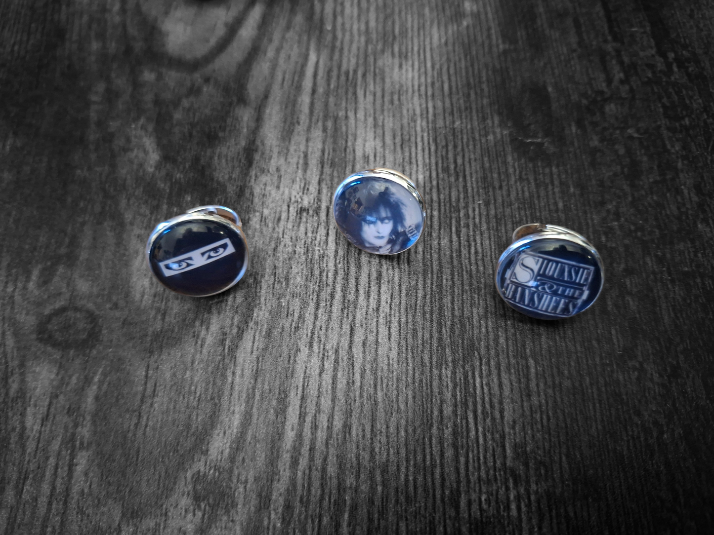 Goth Gothic Punk Alternative New Wave 1980's Siouxsie And The Banshees "Inspired" radjustable rings