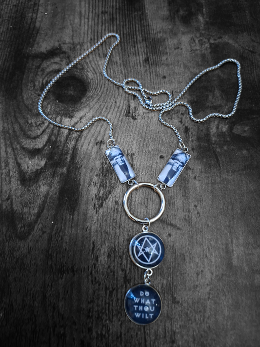 Goth Witchy Witch Witchcraft Thelema "Do What Thou Wilt" Aleister Crowley necklace