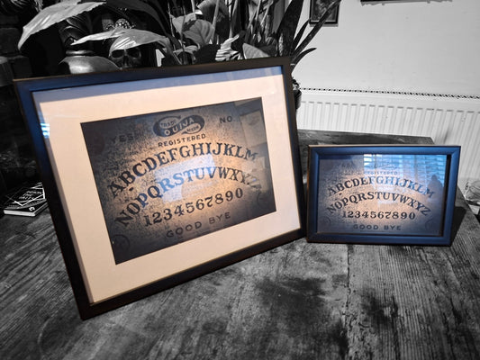 framed art "Ouija / Spirit Board" :Oddity Curiosity paranormal goth witchy homeware