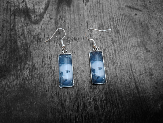 Goth Gothic Witchy Psychobilly Alternative horror inspired, "Gothic bride" rectangle image earrings