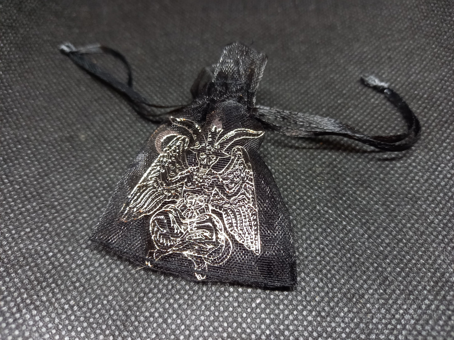 Occult Satanic large black enamel "Baphomet" pin badge