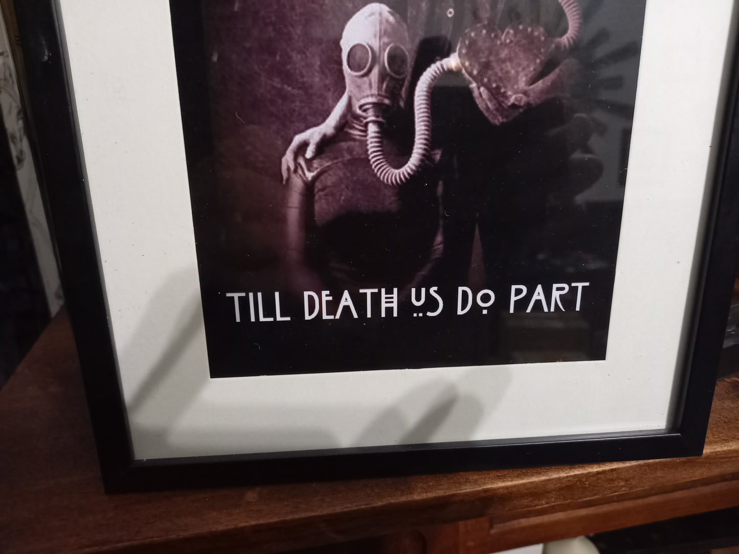 Oddity Curiosity macabre fetish BDSM romantic goth gothic witchy "Till Death us do Part" framed art