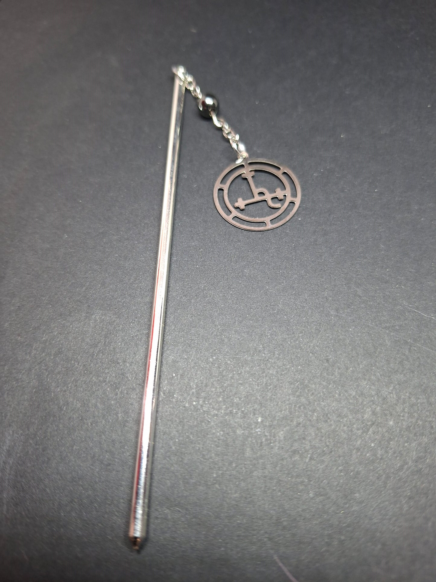 Metal hair stick with "Rosary and lilith " detail : Goth witchy killstar witch pagan accessory