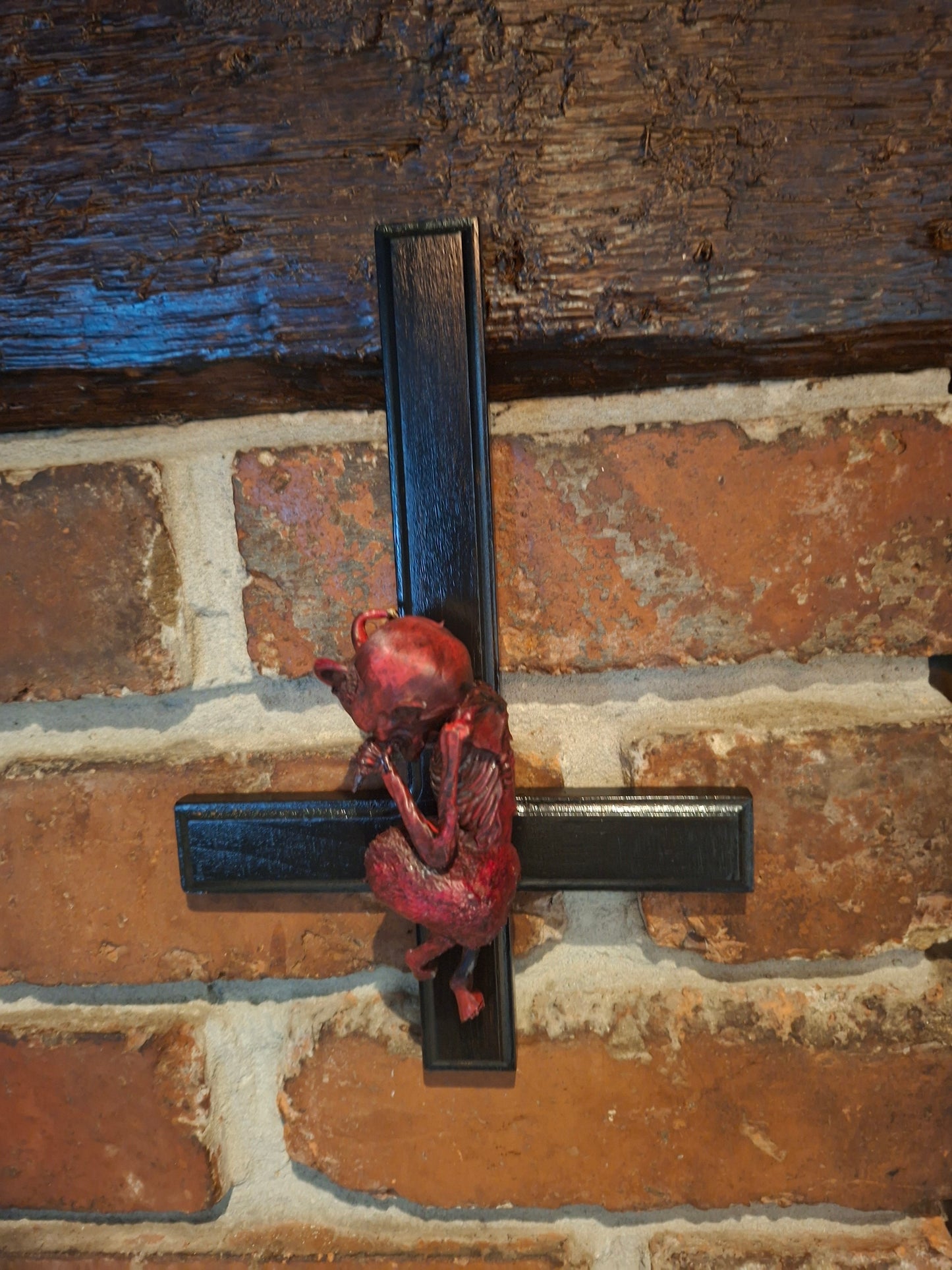 Occult Altar Demonic Inverted Cross Wall Hanging • Satanic Occult Gothic Witchy Homeware