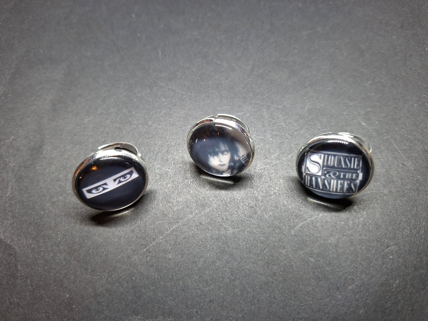 Goth Gothic Punk Alternative New Wave 1980's Siouxsie And The Banshees "Inspired" radjustable rings