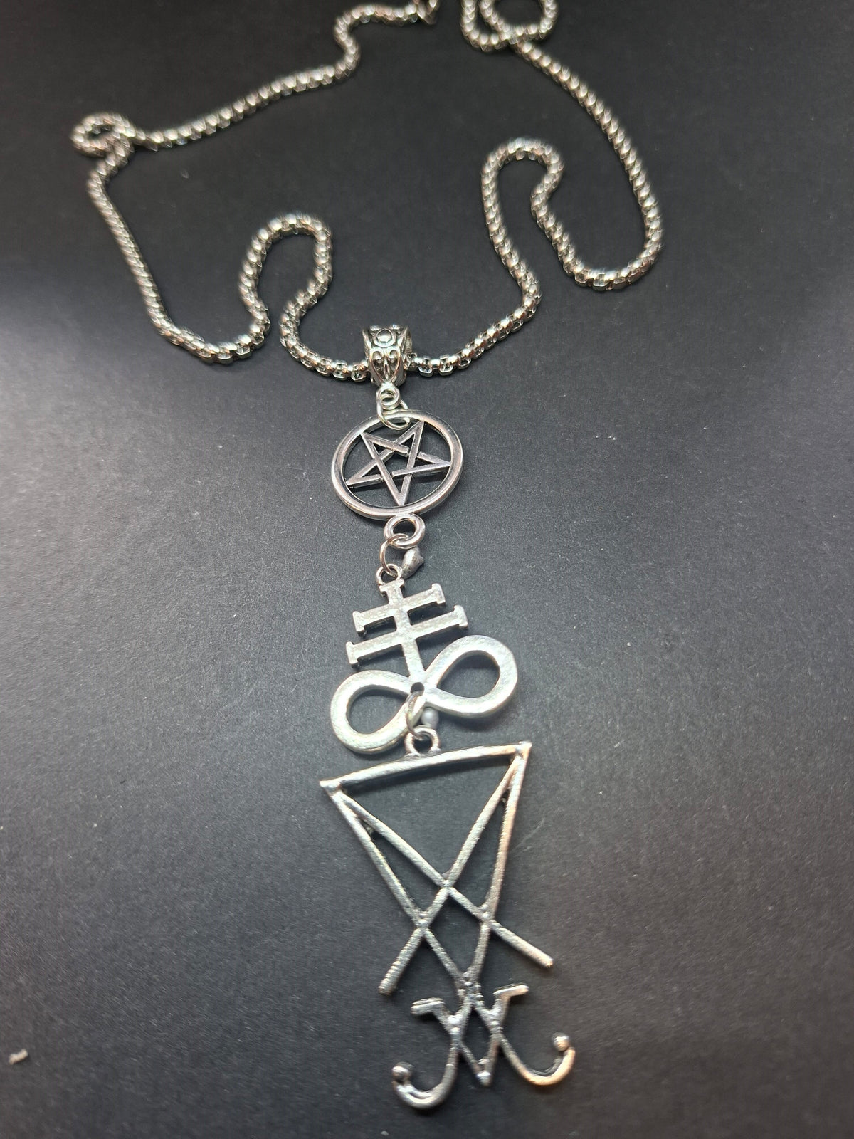 Satanic Trinity Necklace V3 • Goth • Gothic • Witchy • Occult