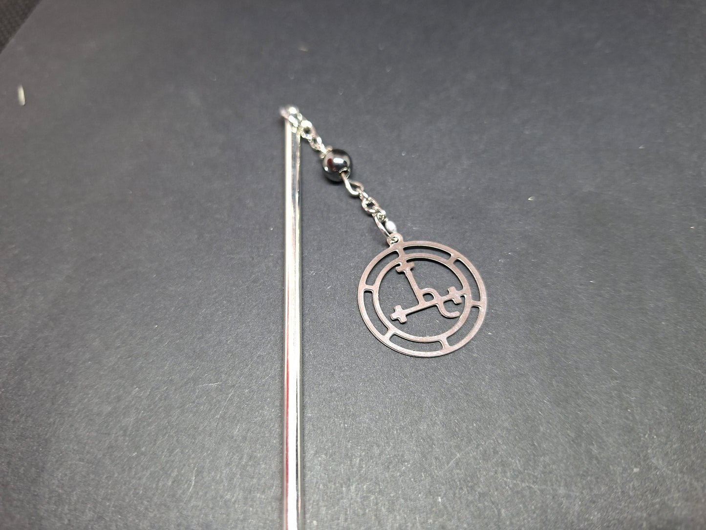 Metal hair stick with "Rosary and lilith " detail : Goth witchy killstar witch pagan accessory