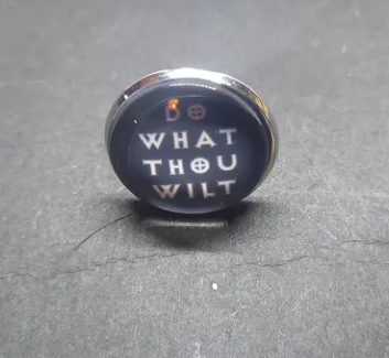 Goth Gothic Witchy witch witchcraft Occult Aleister Crowley inspired "Thelema" fully adjustable rings set