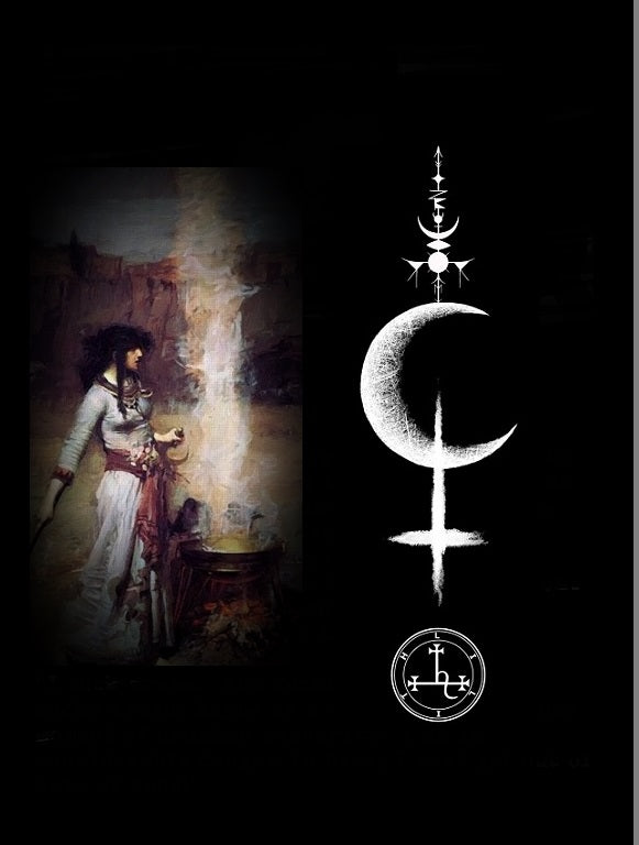 Oddity Curiosity Witchy Witch Witchcraft Occult "Witch with sigil of lilith " framed art