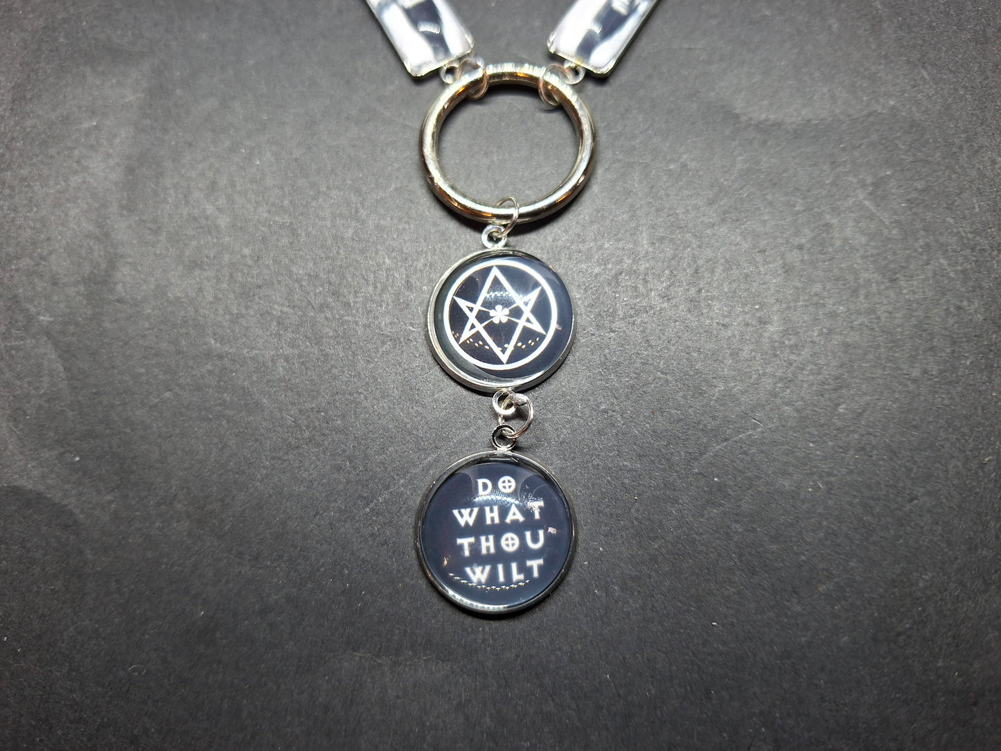 Goth Witchy Witch Witchcraft Thelema "Do What Thou Wilt" Aleister Crowley necklace