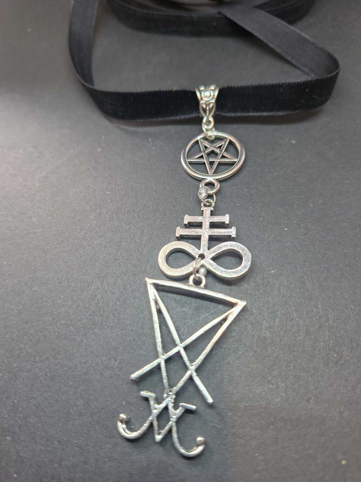 Satanic Trinity Necklace V3 • Goth • Gothic • Witchy • Occult