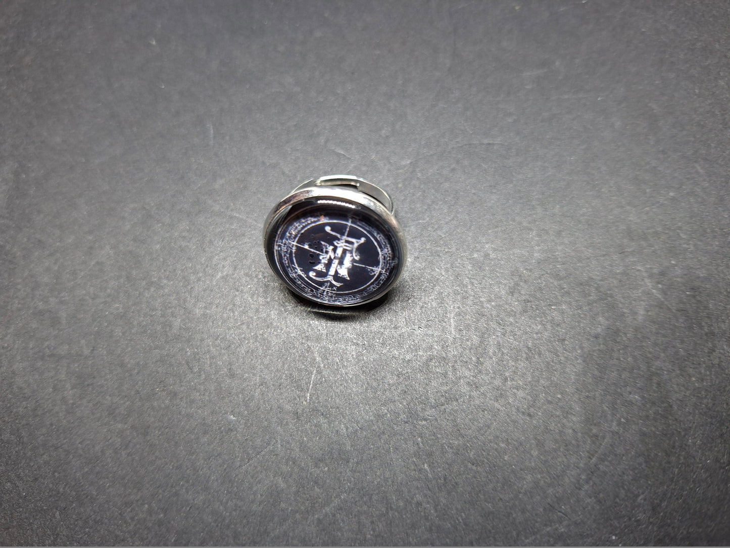 Goth Gothic Old School 1980's alternative Fields Of The Nephilim "Inspired" adjustable rings