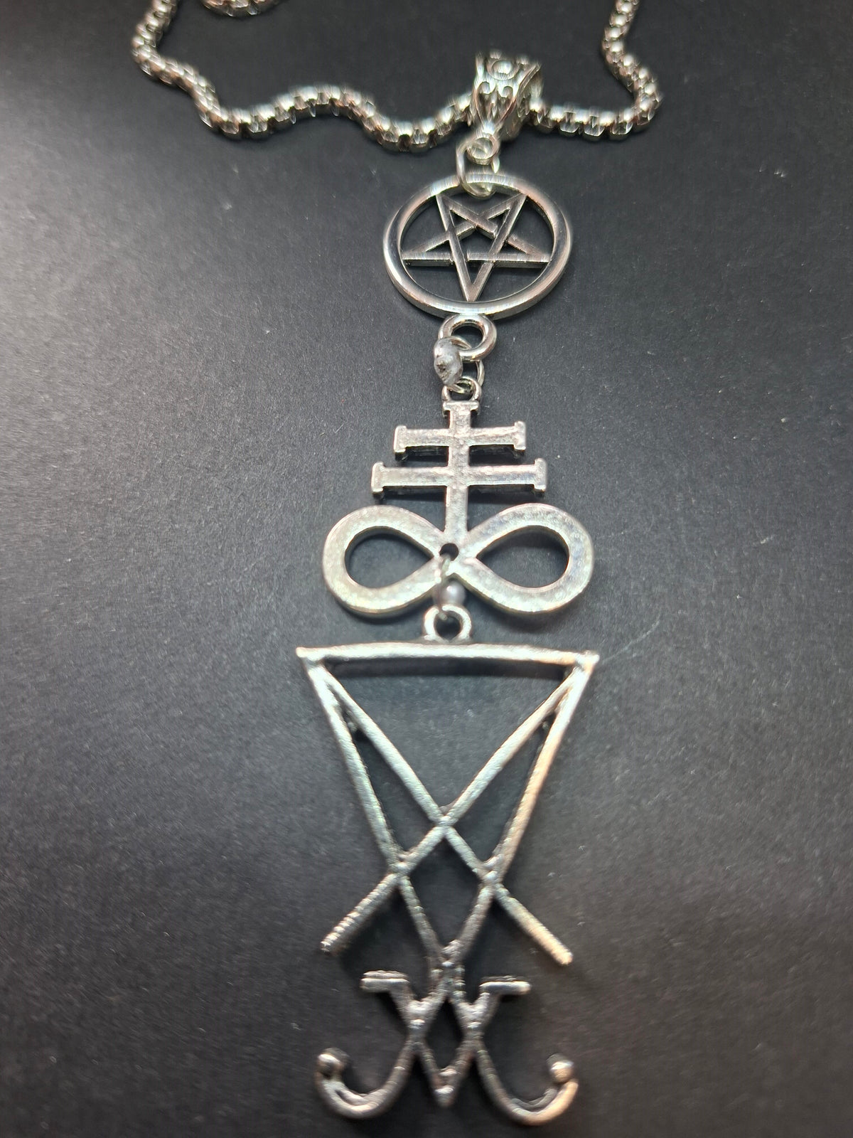 Satanic Trinity Necklace V3 • Goth • Gothic • Witchy • Occult