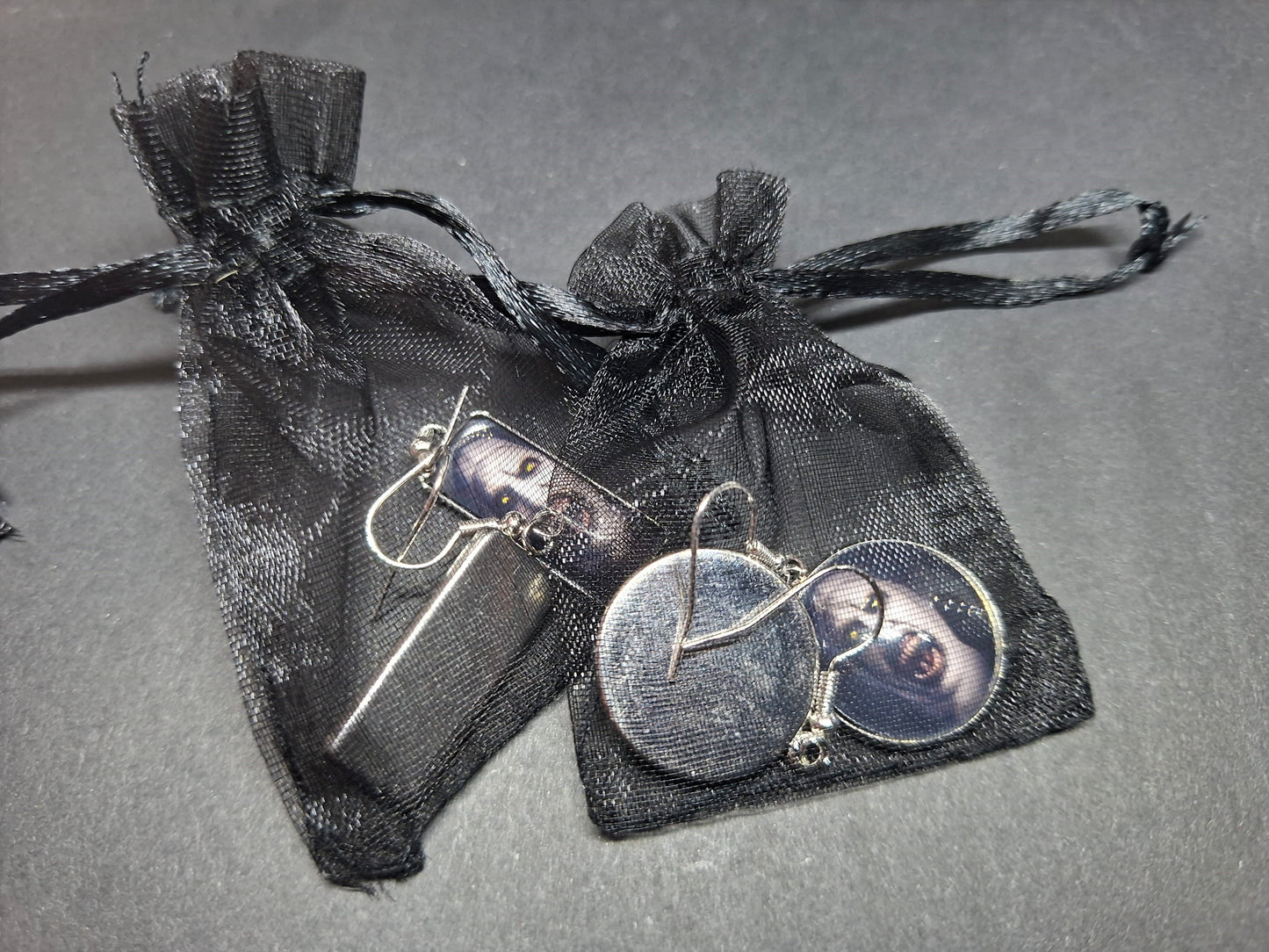Earrings ,The Conjuring inspired "Nun" round or rectangle