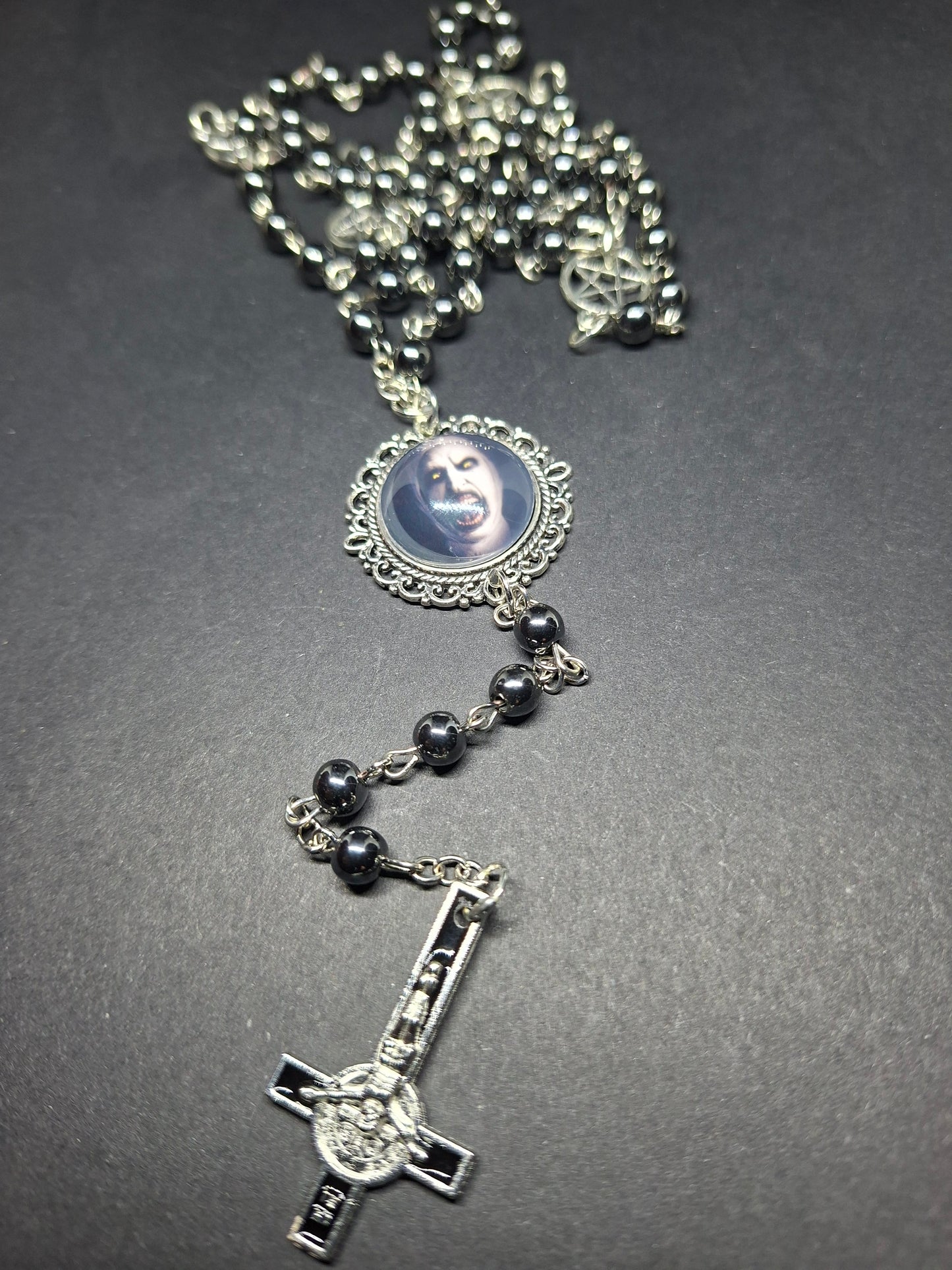 Black Hammarite rosary ,The Conjuring inspired "Nun"