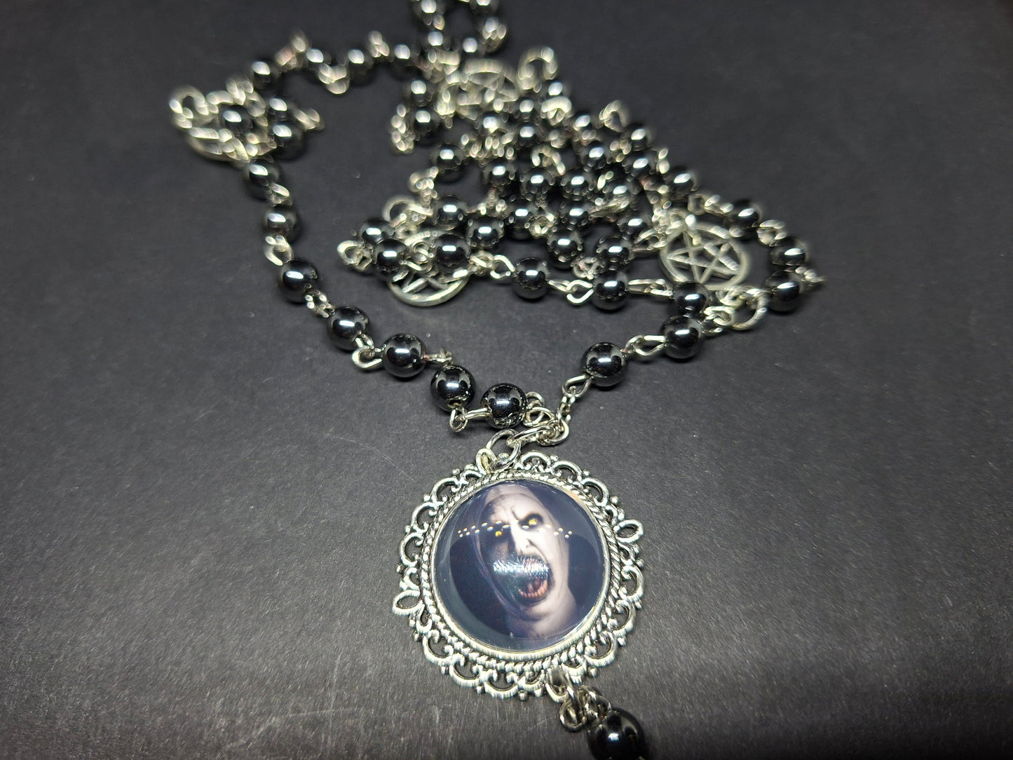 Black Hammarite rosary ,The Conjuring inspired "Nun"