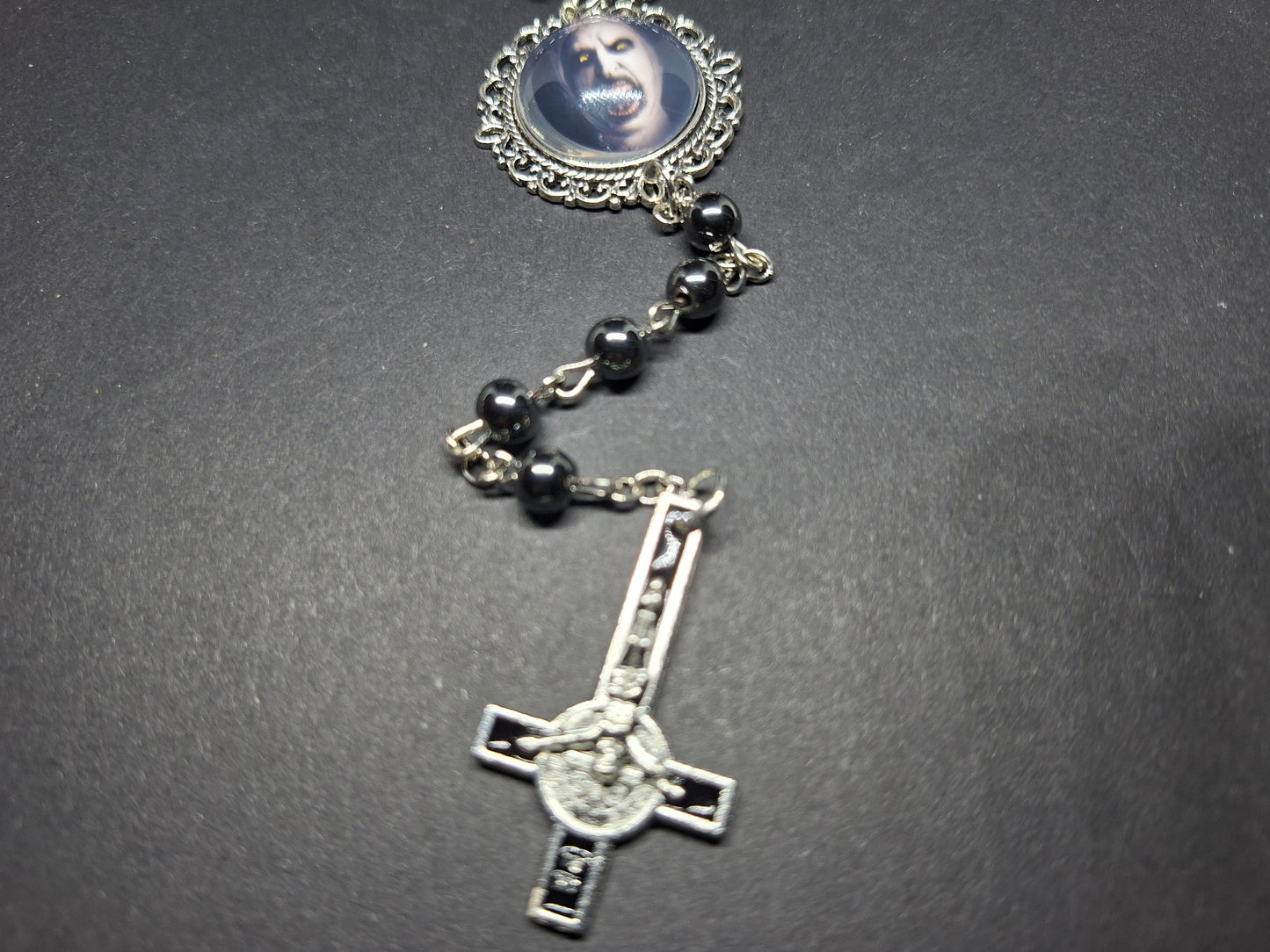 Black Hammarite rosary ,The Conjuring inspired "Nun"
