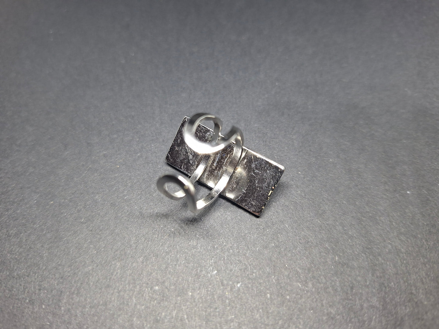 Rectangle adjustable Rings,Anton LaVey : Satanic occult goth witchy ritual jewelry