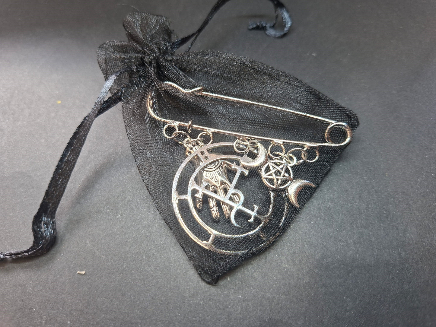 Kilt Pin Brooch • Witch Goddess lilith • Goth Witchy Pagan Accessory