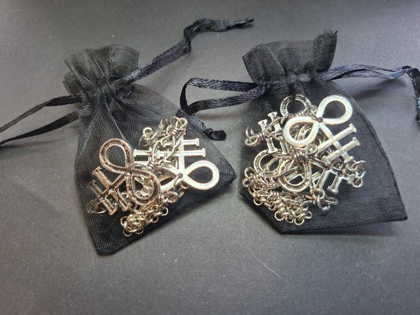 Leviathan/ cross of satan and thorn detail bracelet, :goth witch witchy style
