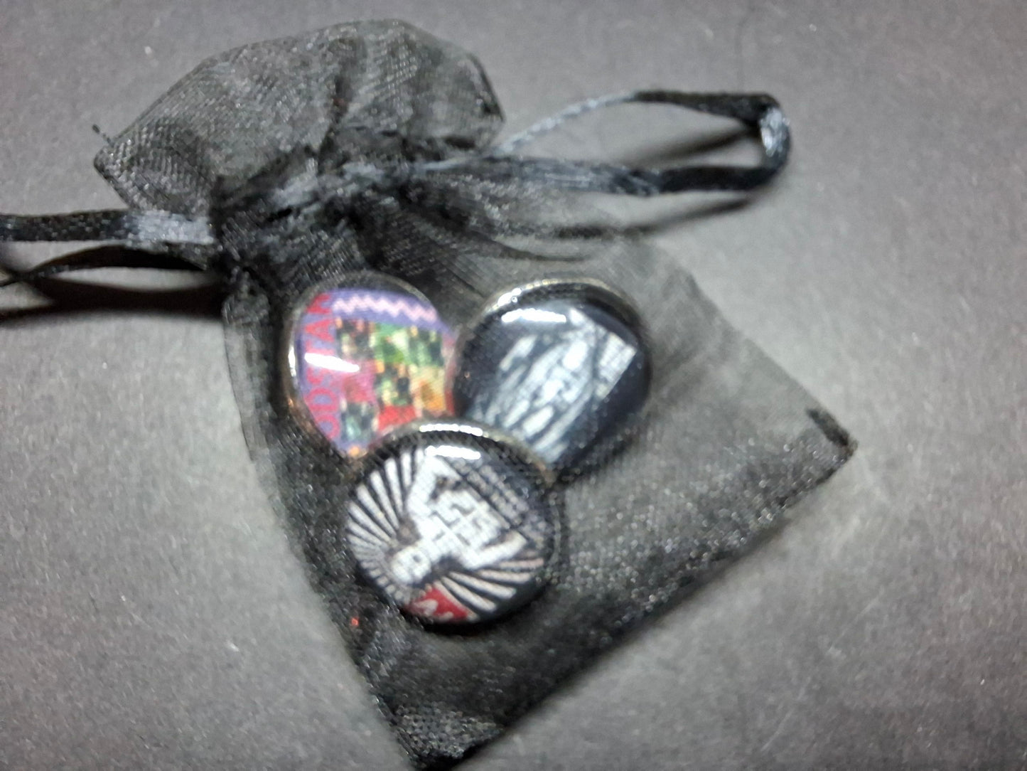 Gothic Goth Old School 1980's Alternative Psychic TV TOPY Thee Temple ov Psychick Youth Genesis P-Orridge Inspired set of three pin badgesV2