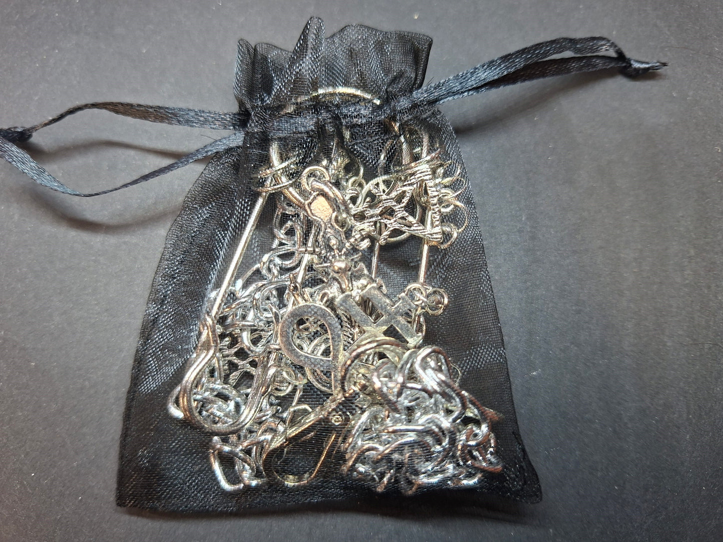 Kilt pin necklace ,Baphomet cross,satanic trinity :Gothic witchy satanic aesthetic