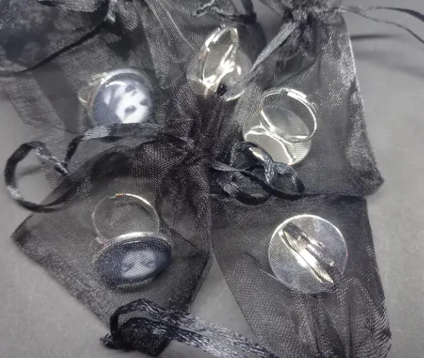 Goth Gothic Witchy Psychobilly Alternative horror inspired "Gothic bride" fully adjustable ring