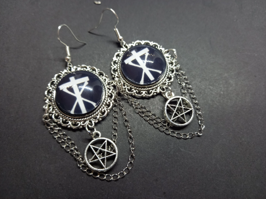 Old School Rozz Williams Christian Death inspired Deluxe Earrings