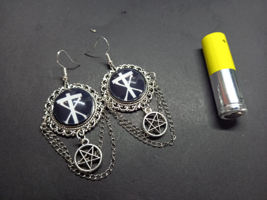 Old School Rozz Williams Christian Death inspired Deluxe Earrings