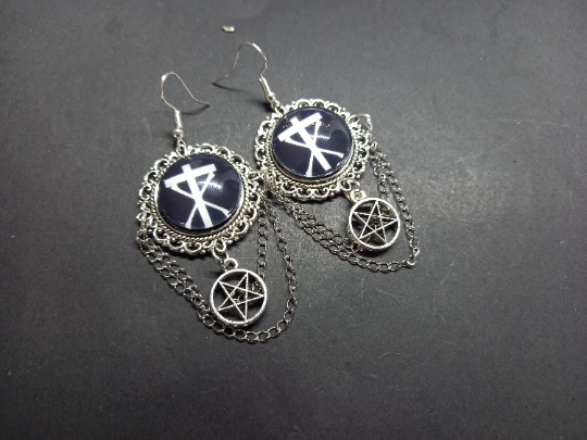 Goth Gothic Witchy fashion Old School Rozz Williams Christian Death inspired Deluxe Earrings