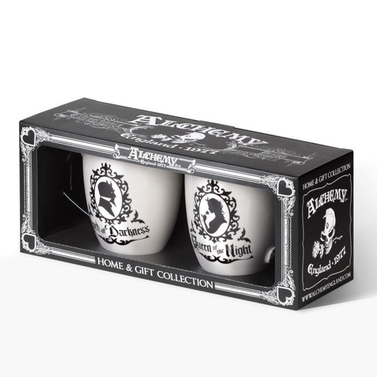Alchemy Gothic Queen of the Night & Lord of darkness, Couple Mug Set